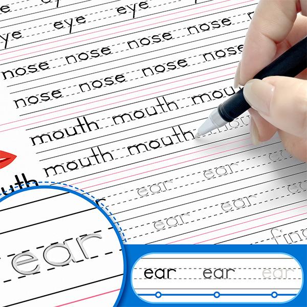 Sank Magic Practice Copybook Pen Preschools Kids Calligraphy English Verison Free Wiping Children Reusable Writing Book