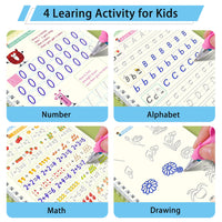 Educational activity sheets for kids with numbers, alphabet, math, and drawing activities.